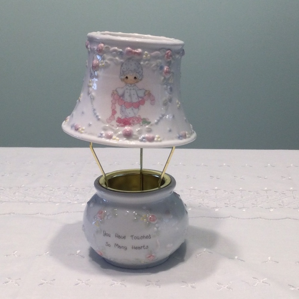 Precious Moments Porcelain Candle Wax or Oil Burner Two Pieces​